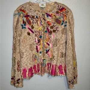 Sandy Starkman Colorful Embroidered Women's Top